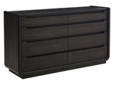 Leandro Burnished Black 8-drawer Bedroom Dresser Cabinet - Ornate Home
