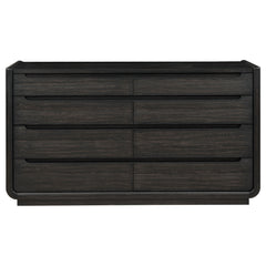 Leandro Burnished Black 8-drawer Bedroom Dresser Cabinet - Ornate Home