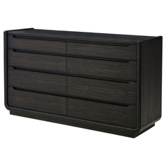 Leandro Burnished Black 8-drawer Bedroom Dresser Cabinet - Ornate Home