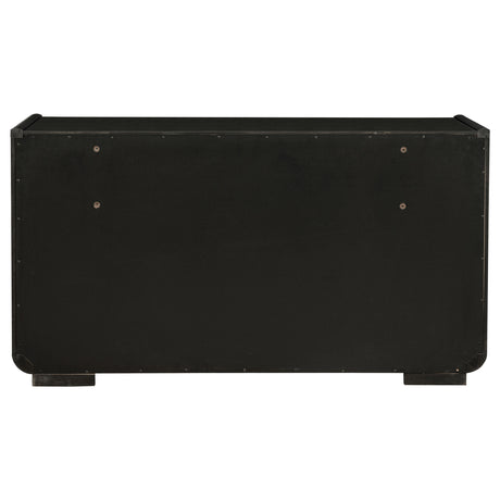 Leandro Burnished Black 8-drawer Bedroom Dresser Cabinet - Ornate Home