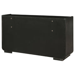 Leandro Burnished Black 8-drawer Bedroom Dresser Cabinet - Ornate Home
