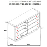 Leandro Burnished Black 8-drawer Bedroom Dresser Cabinet - Ornate Home