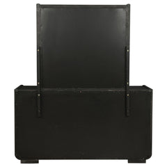 Leandro Burnished Black 8-drawer Bedroom Dresser with Mirror - Ornate Home