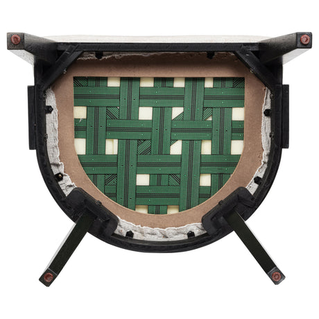 Leandro Burnished Black/Cream 7-piece Round Dining Table Set - Ornate Home