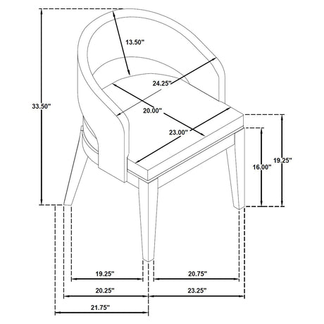 Leandro Burnished Black/Cream 7-piece Round Dining Table Set - Ornate Home