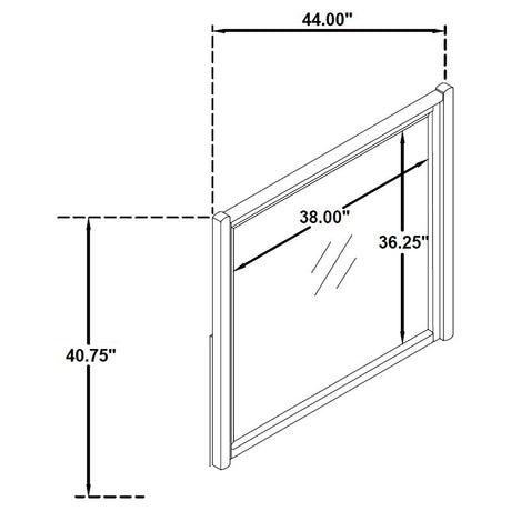 Leandro Burnished Black Dresser Mirror - Ornate Home