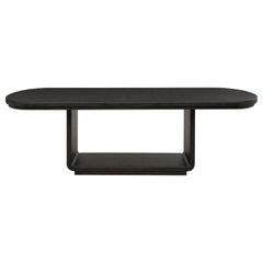 Leandro Cream/Burnished Black 7-piece Rectangular Dining Table Set - Ornate Home