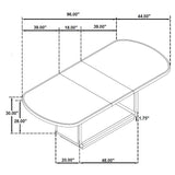 Leandro Cream/Burnished Black 7-piece Rectangular Dining Table Set - Ornate Home