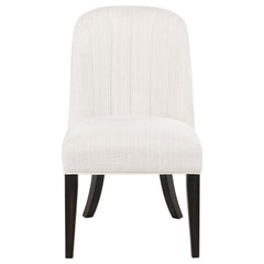 Leandro Cream/Burnished Black Upholstered Dining Side Chair (Set of 2) - Ornate Home