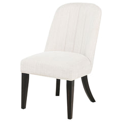 Leandro Cream/Burnished Black Upholstered Dining Side Chair (Set of 2) - Ornate Home