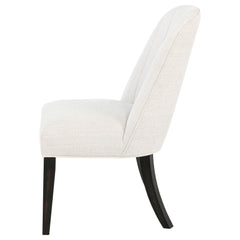 Leandro Cream/Burnished Black Upholstered Dining Side Chair (Set of 2) - Ornate Home