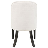 Leandro Cream/Burnished Black Upholstered Dining Side Chair (Set of 2) - Ornate Home