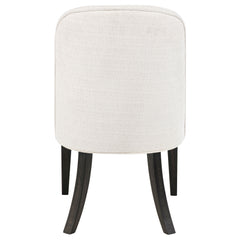Leandro Cream/Burnished Black Upholstered Dining Side Chair (Set of 2) - Ornate Home