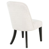Leandro Cream/Burnished Black Upholstered Dining Side Chair (Set of 2) - Ornate Home