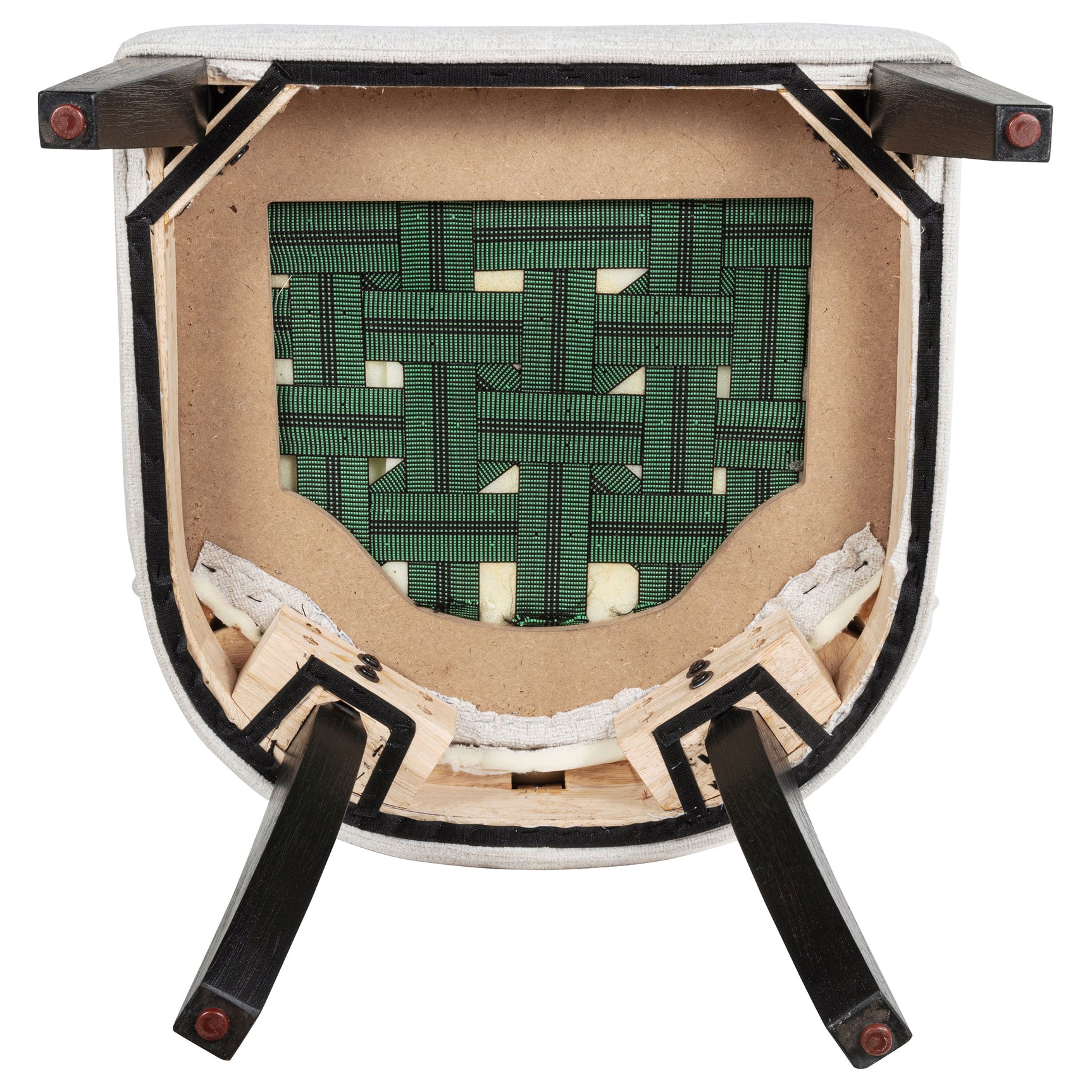 Leandro Cream/Burnished Black Upholstered Dining Side Chair (Set of 2) - Ornate Home