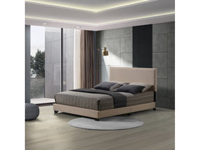 Leandros Beige Queen Bed - Ornate Home
