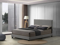 Leandros Light Gray Queen Bed - Ornate Home