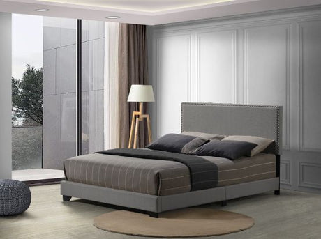 Leandros Light Gray Queen Bed - Ornate Home