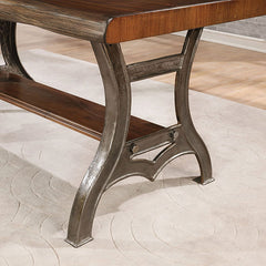 Leann Brown Cherry/Dark Gray Bench - Ornate Home