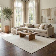 Leanna Cream Washable Area Rug - Ornate Home