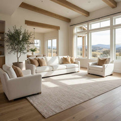 Leanna Cream Washable Area Rug - Ornate Home