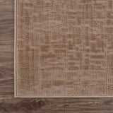 Leanna Light Brown Washable Area Rug - Ornate Home