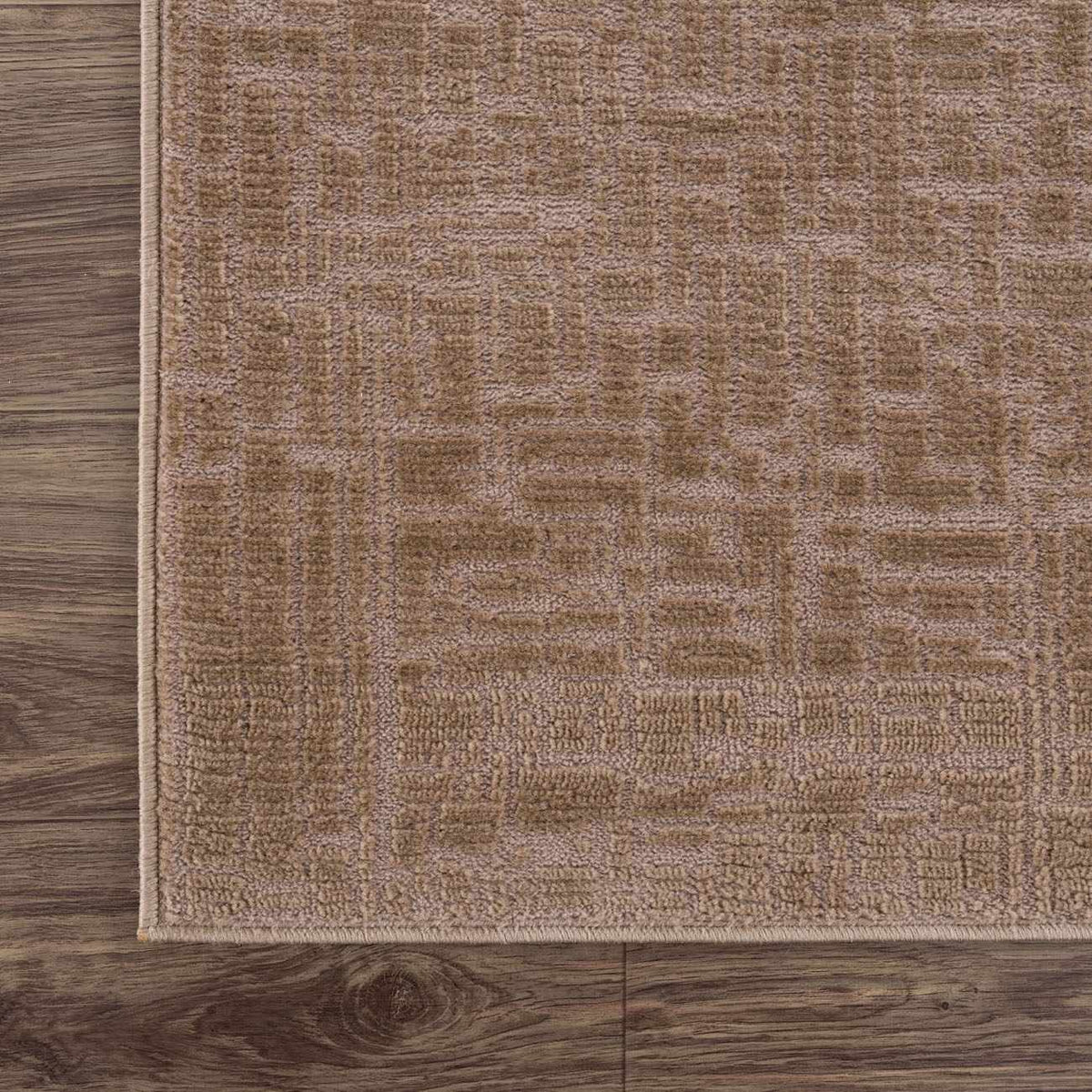 Leanna Light Brown Washable Area Rug - Ornate Home
