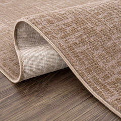 Leanna Light Brown Washable Area Rug - Ornate Home