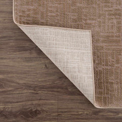Leanna Light Brown Washable Area Rug - Ornate Home