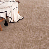 Leanna Light Brown Washable Area Rug - Ornate Home