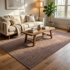 Leanna Light Brown Washable Area Rug - Ornate Home