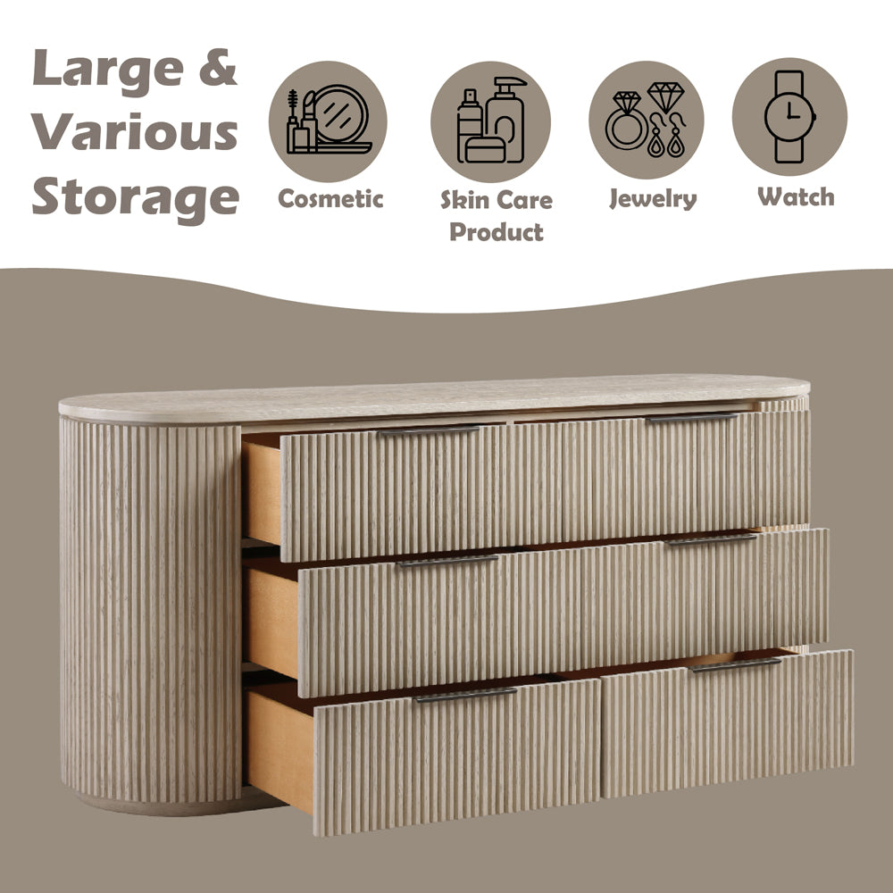 Leanna Light Oak Dresser - Ornate Home