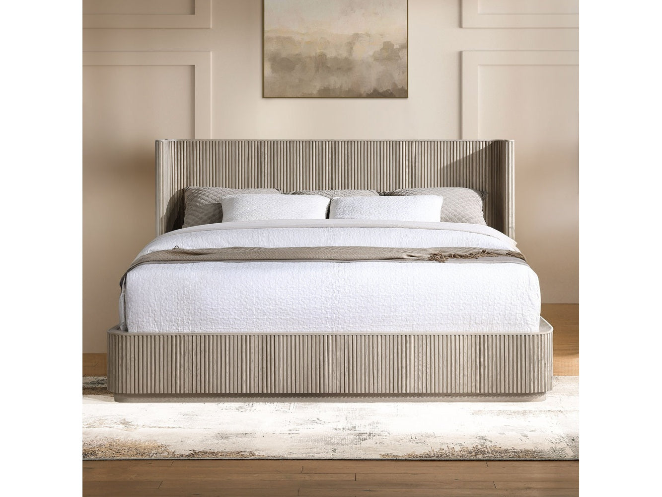 Leanna Light Oak Eastern King Bed - Ornate Home