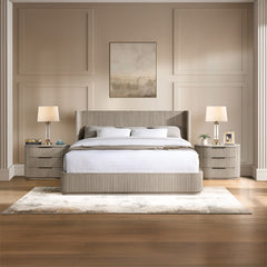 Leanna Light Oak Eastern King Bed - Ornate Home