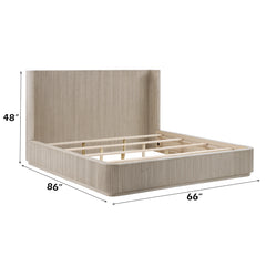 Leanna Light Oak Queen Bed - Ornate Home