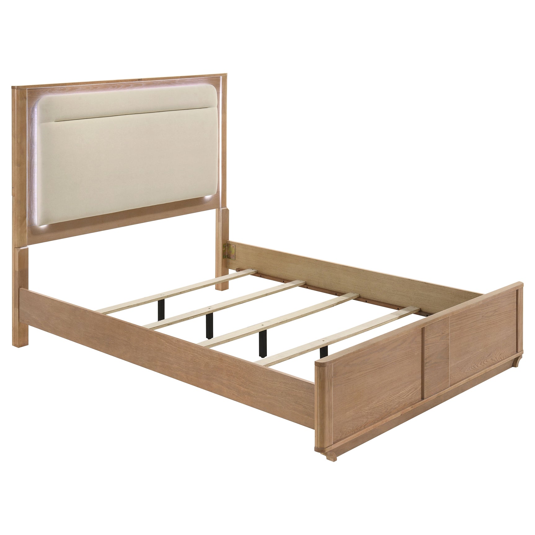 Leanne Light Oak 4-piece Queen Bedroom Set - Ornate Home