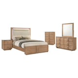 Leanne Light Oak 5-piece Queen Bedroom Set - Ornate Home