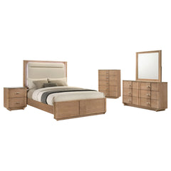 Leanne Light Oak 5-piece Queen Bedroom Set - Ornate Home