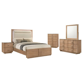Leanne Light Oak 5-piece Queen Bedroom Set - Ornate Home