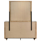 Leanne Light Oak 6-drawer Sinter Stone Top Dresser and Mirror - Ornate Home
