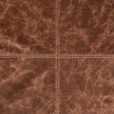 Leather Kona Brown Pouf - Ornate Home