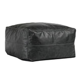Leather Onyx Pouf - Ornate Home