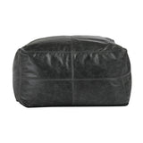 Leather Onyx Pouf - Ornate Home