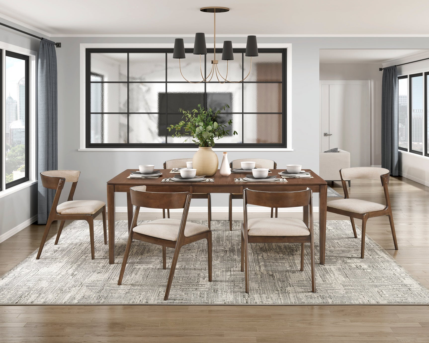 Leawood Walnut Dining Table - Ornate Home