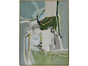 Leblanc 2 Green/Gold Canvas - Ornate Home