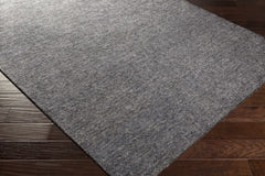 Lecompton Solid Charcoal Viscose Rug - Clearance - Ornate Home