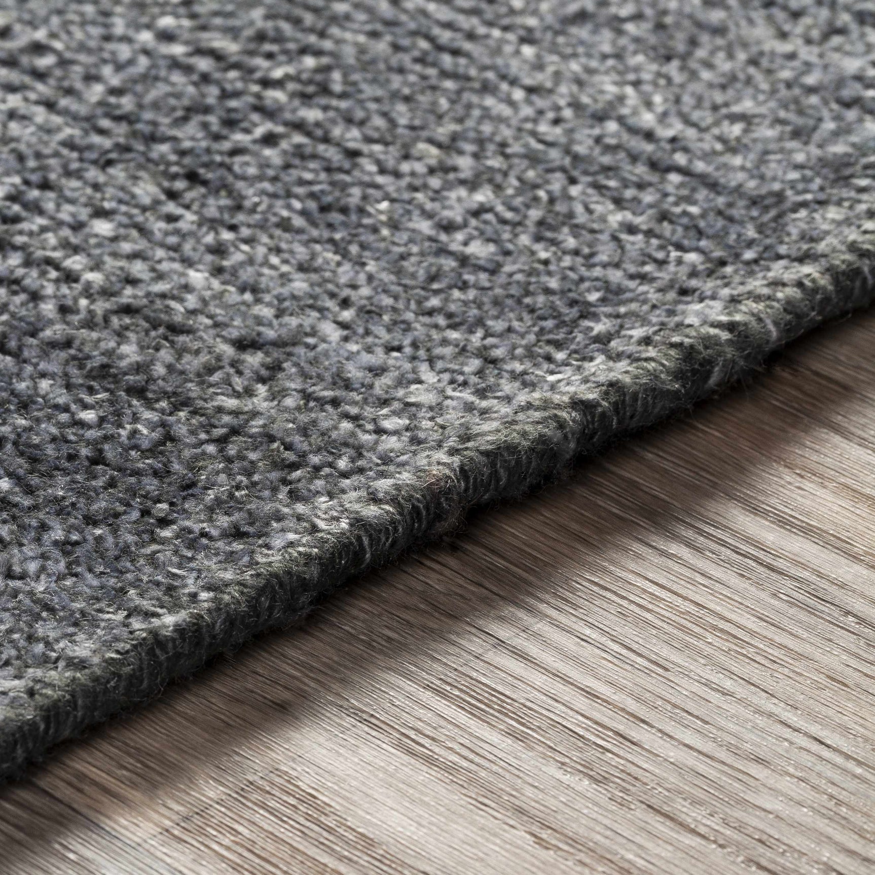Lecompton Solid Charcoal Viscose Rug - Clearance - Ornate Home