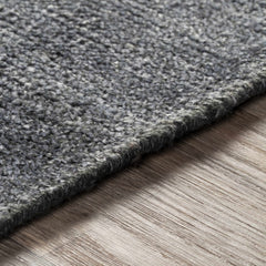 Lecompton Solid Charcoal Viscose Rug - Clearance - Ornate Home