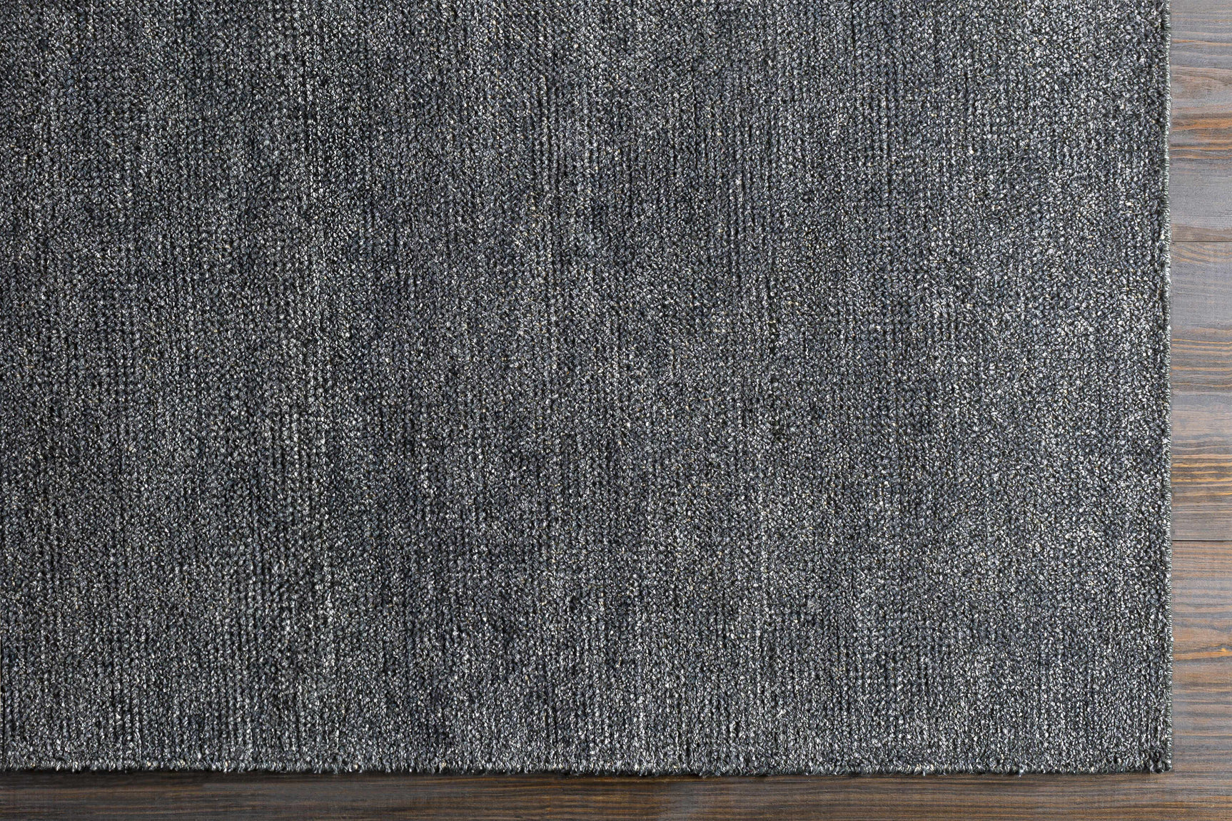 Lecompton Solid Charcoal Viscose Rug - Clearance - Ornate Home