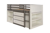 Ledell White/Gray Twin Loft Bed - Ornate Home